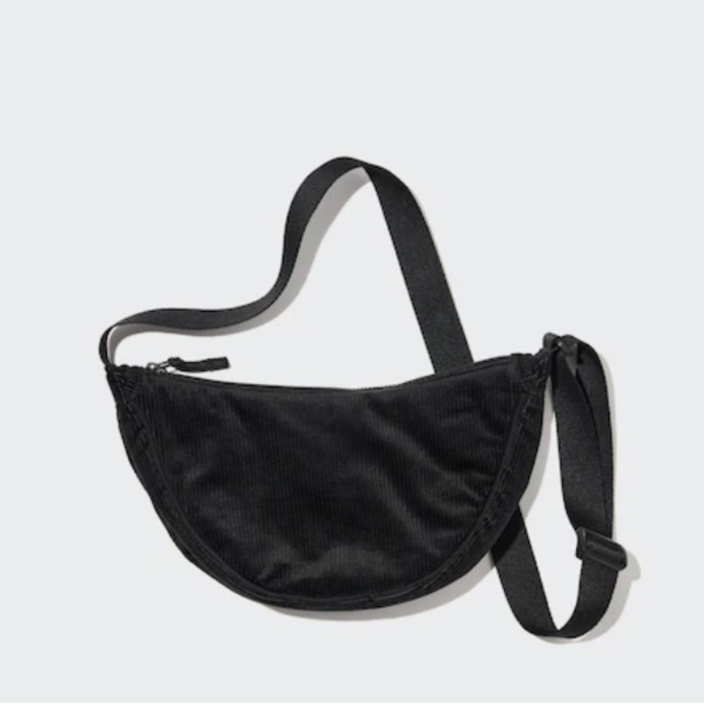Uniqlo corduroy mini shoulder bag - black